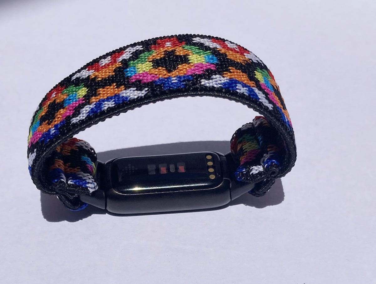 Elastic watch band for Fitbit Charge 5 handmade Boho hippie Elastic wa –  Luna Watch Bands