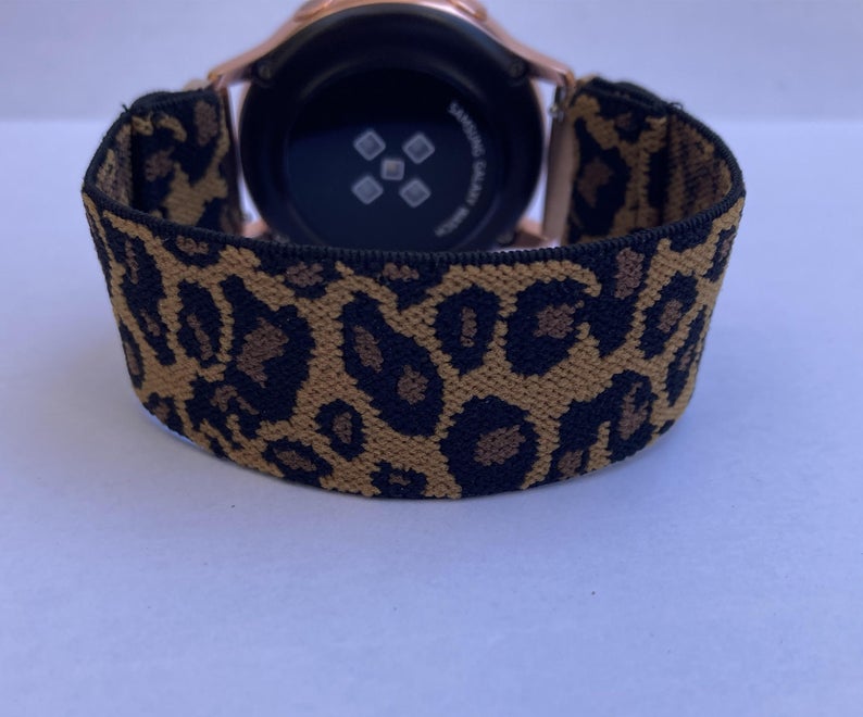 Elastic bands for Samsung Galaxy Active 1 & 2 Watch Band handmade watch bands for Samsung Leopard print