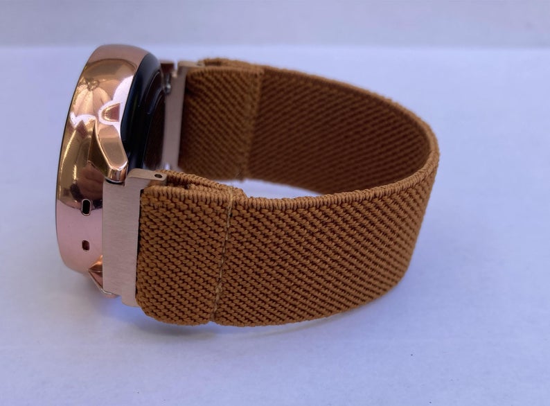 Elastic bands for Samsung Galaxy Active 1 & 2 Watch Band handmade watch bands for Samsung brown