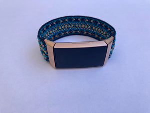 Elastic watch band for Fitbit charge 3 / 4 bands Handmade Customized Boho hippie Fitbit 20mm bands