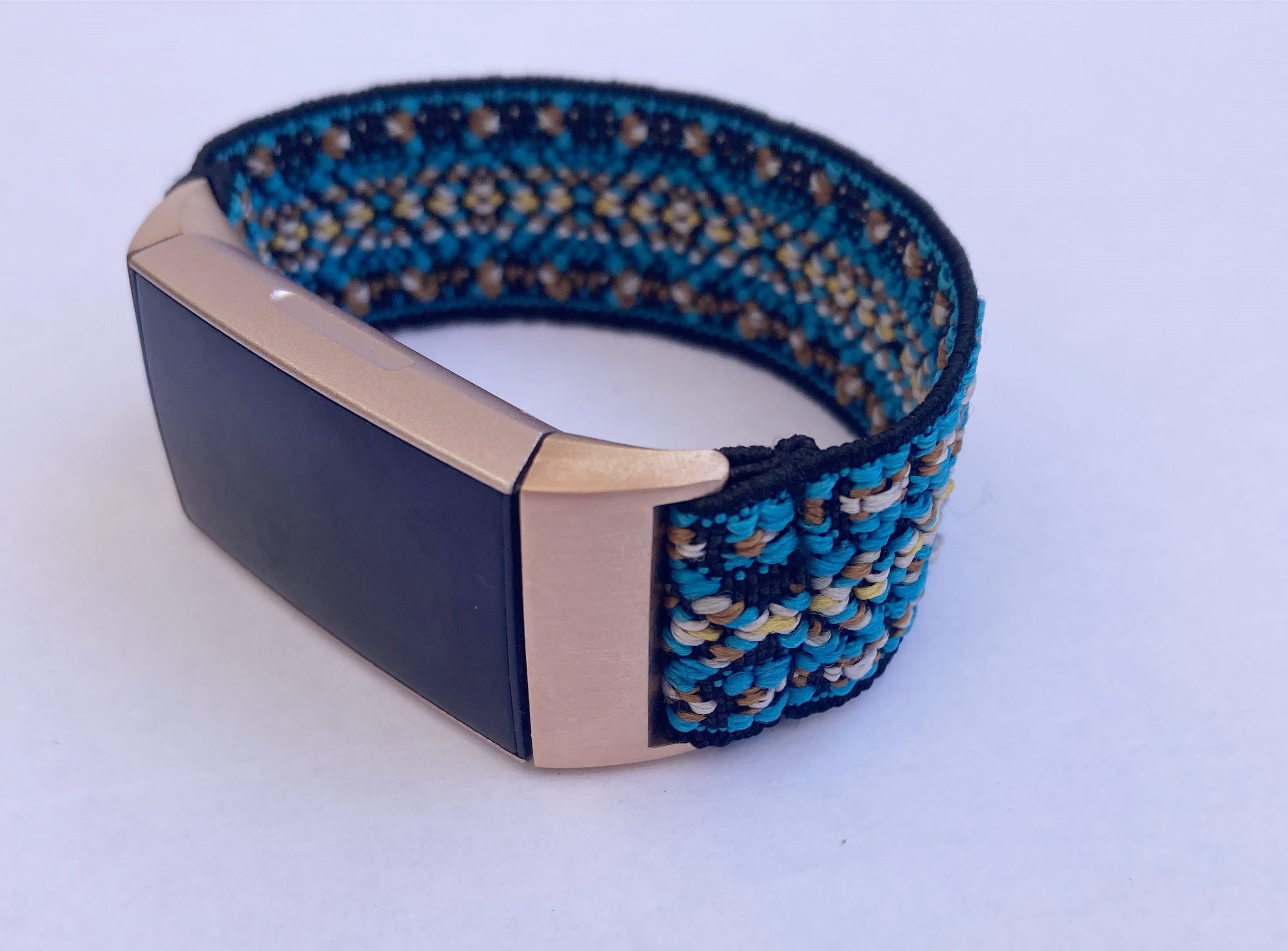 Elastic watch band for Fitbit charge 3 / 4 bands Handmade Customized Boho hippie Fitbit 20mm bands