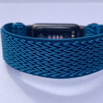 Elastic watch band for Fitbit Luxe hand made Boho hippie Elastic watch band New blue