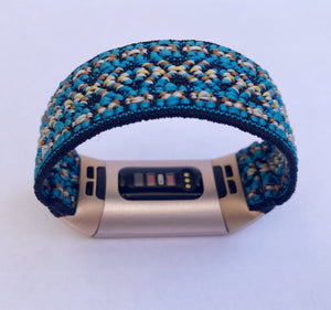 Elastic watch band for Fitbit charge 3 / 4 bands Handmade Customized Boho hippie Fitbit 20mm bands