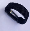 Elastic watch band for Fitbit Luxe hand made Boho hippie Elastic watch band Black New