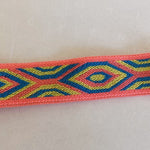 Elastic band for Fitbit charge 3 / 4 bands Handmade Customized Fitbit Charge 3 watch bands pink yellow and blue pattern