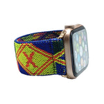 Elastic watch band for Apple Watch  38mm 40mm 42mm 44mm  all series Boho & hippie Biue orange green New style