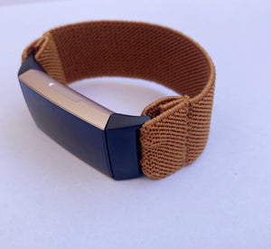 Elastic band for Fitbit charge 3 / 4 bands Handmade Customized Charge 3 watch bands brown new patterns