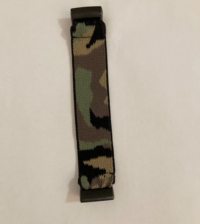 Elastic band for Fitbit charge 3 / 4 bands Handmade Customized Fitbit Charge 3 watch bands camo