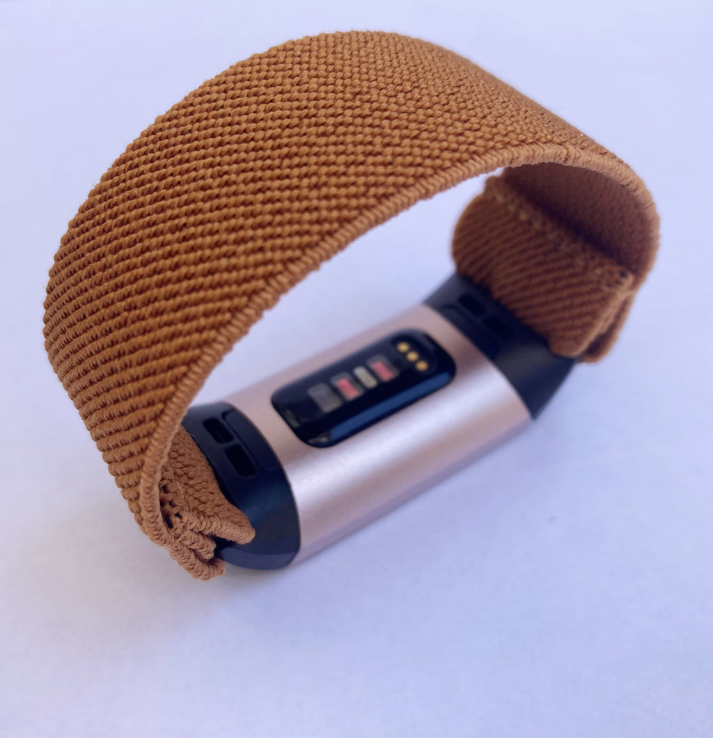 Elastic band for Fitbit charge 3 / 4 bands Handmade Customized Charge 3 watch bands brown new patterns