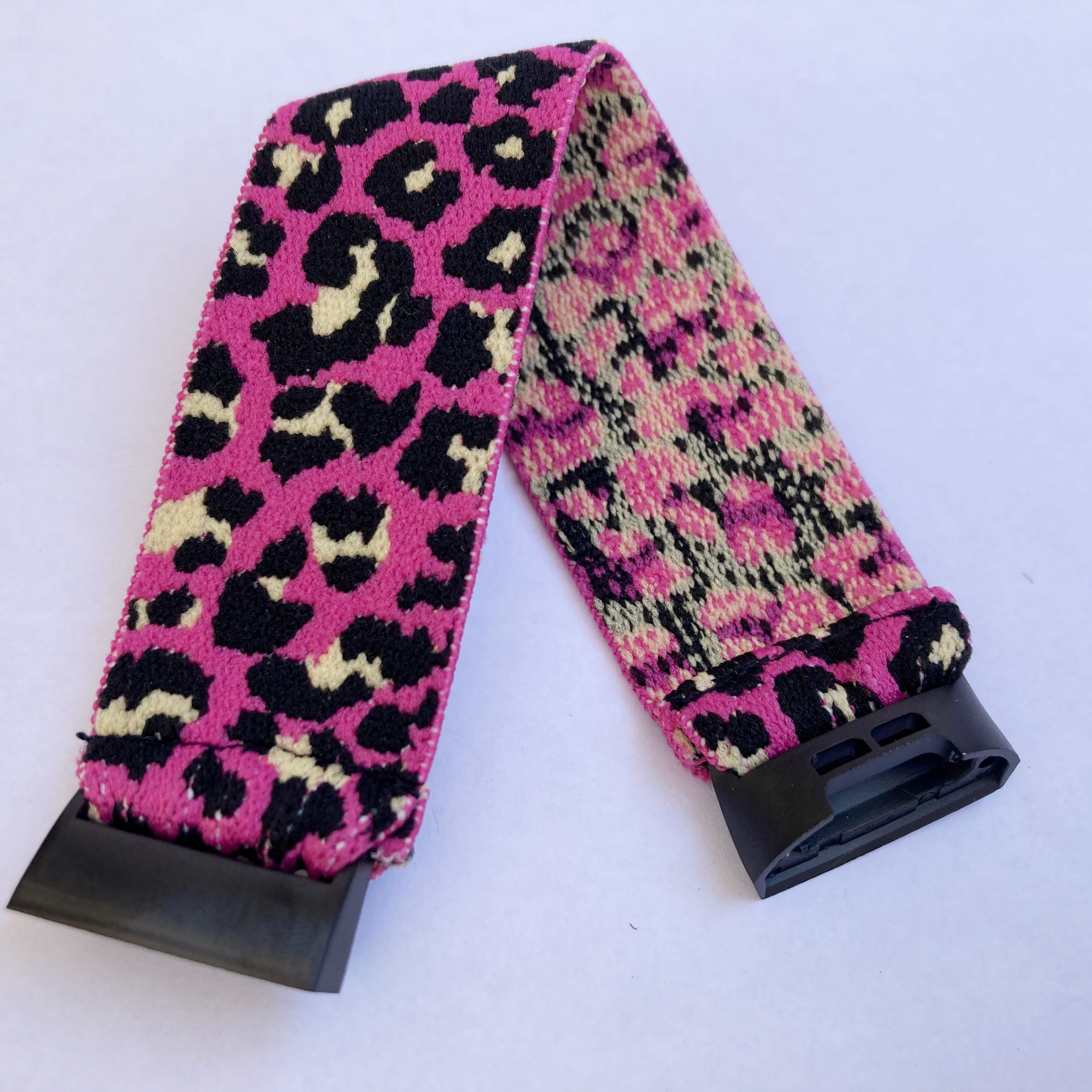 Elastic band for Fitbit charge 3 / 4 bands Handmade Customized Charge 3 watch bands pink leopard print