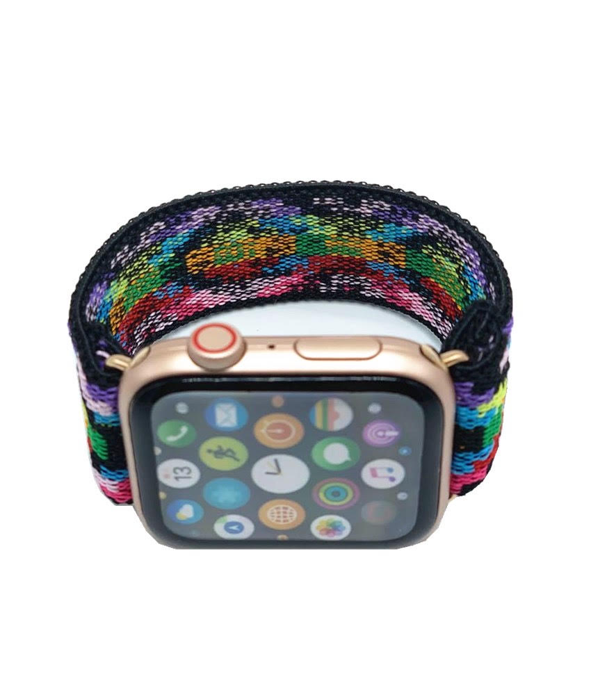 Elastic watch band for Apple Watch  38mm 40mm 42mm 44mm  all series Boho & hippie beach style