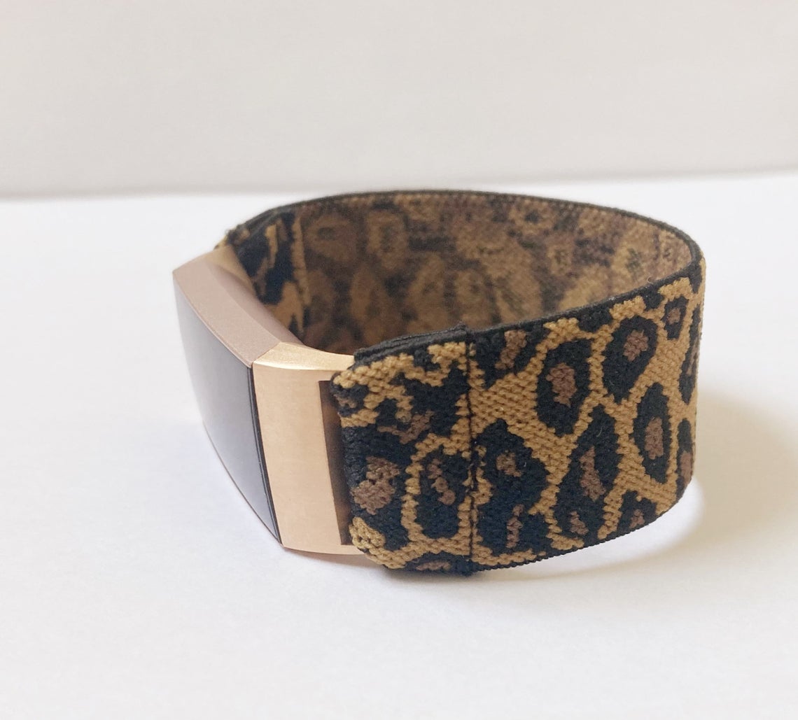 Elastic band for Fitbit charge 3 / 4 bands Handmade Customized Fitbit Charge 3 watch bands leopard print