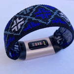 Elastic band for Fitbit charge 3 / 4 bands Handmade Customized Charge 3 watch bands blue pattern