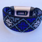 Elastic band for Fitbit charge 3 / 4 bands Handmade Customized Charge 3 watch bands blue pattern