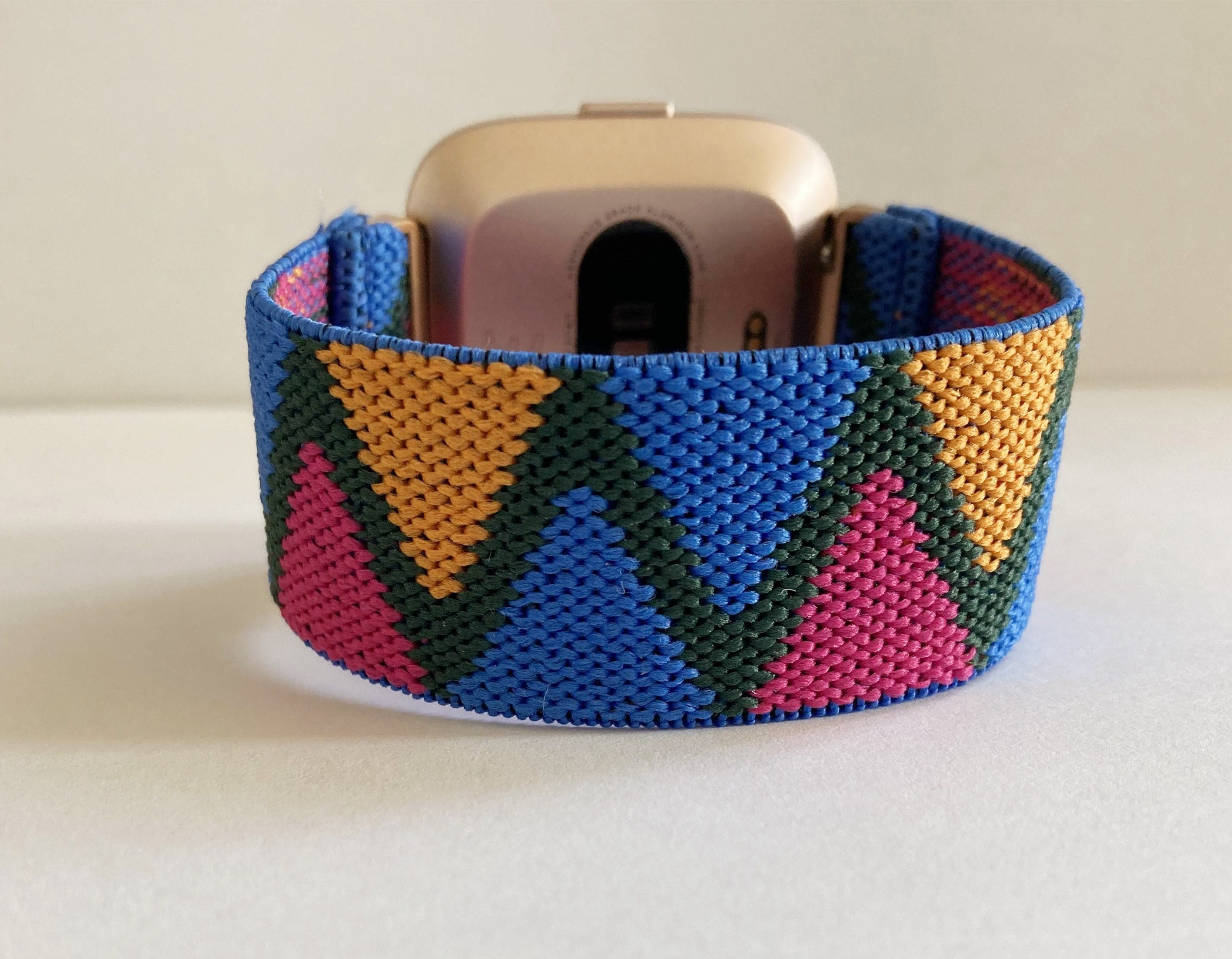 elastic warch band for Fitbit Versa 1 / 2 and Lite oho hippie beach bule orange