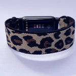 Elastic watch band for Fitbit Luxe hand made Boho hippie Elastic watch band New band leopard print