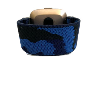 Elastic watch band for Fitbit Versa 1 ,2 and Fitbit Lite watch band for Fitbit watch Blue camo