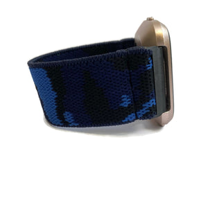 Elastic watch band for Fitbit Versa 1 ,2 and Fitbit Lite watch band for Fitbit watch Blue camo