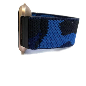 Elastic watch band for Fitbit Versa 1 ,2 and Fitbit Lite watch band for Fitbit watch Blue camo