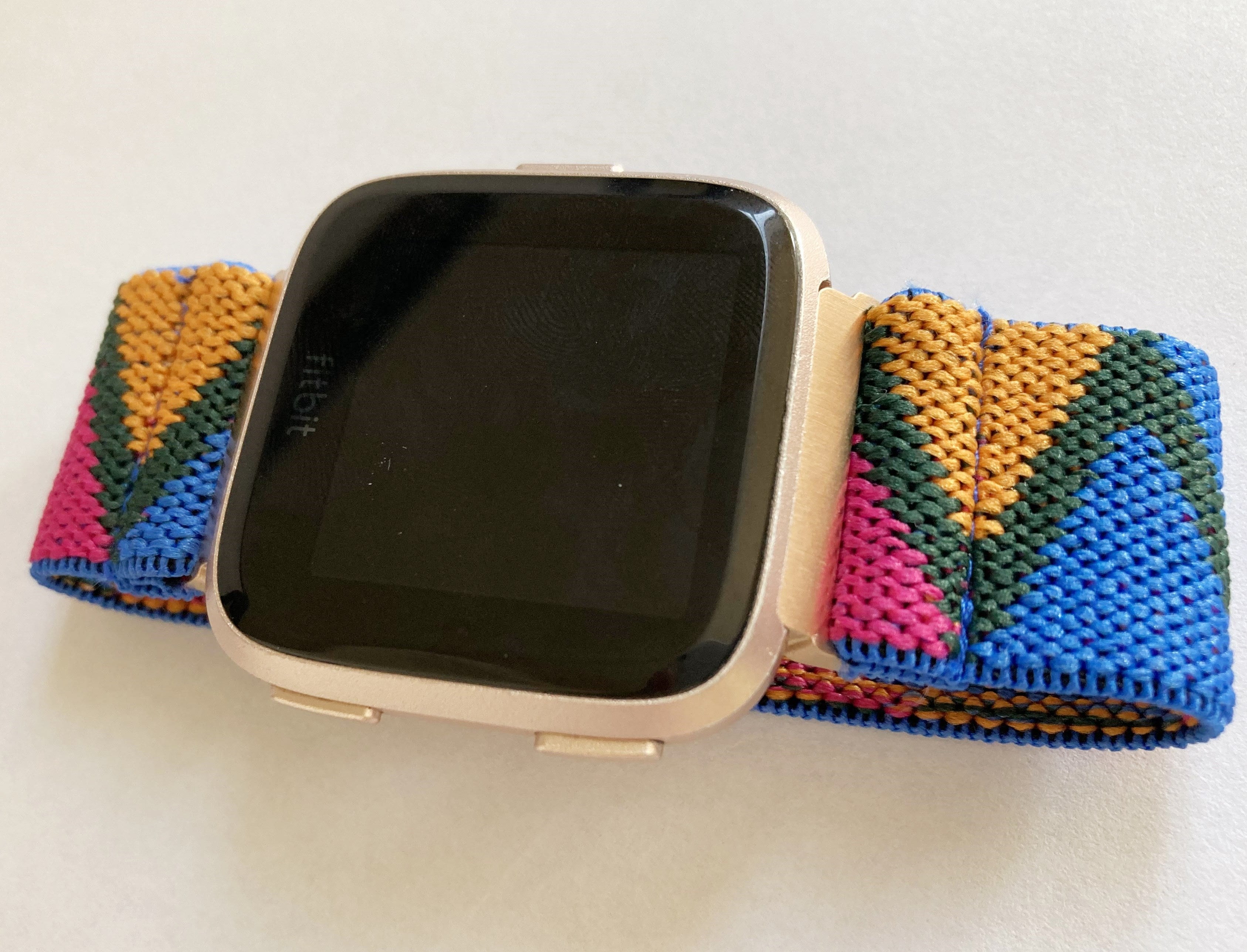 elastic warch band for Fitbit Versa 1 / 2 and Lite oho hippie beach bule orange