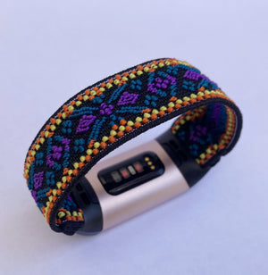 Elastic watch band for Fitbit charge 3 / 4 bands  Handmade Customized Boho hippie Fitbit watch bands