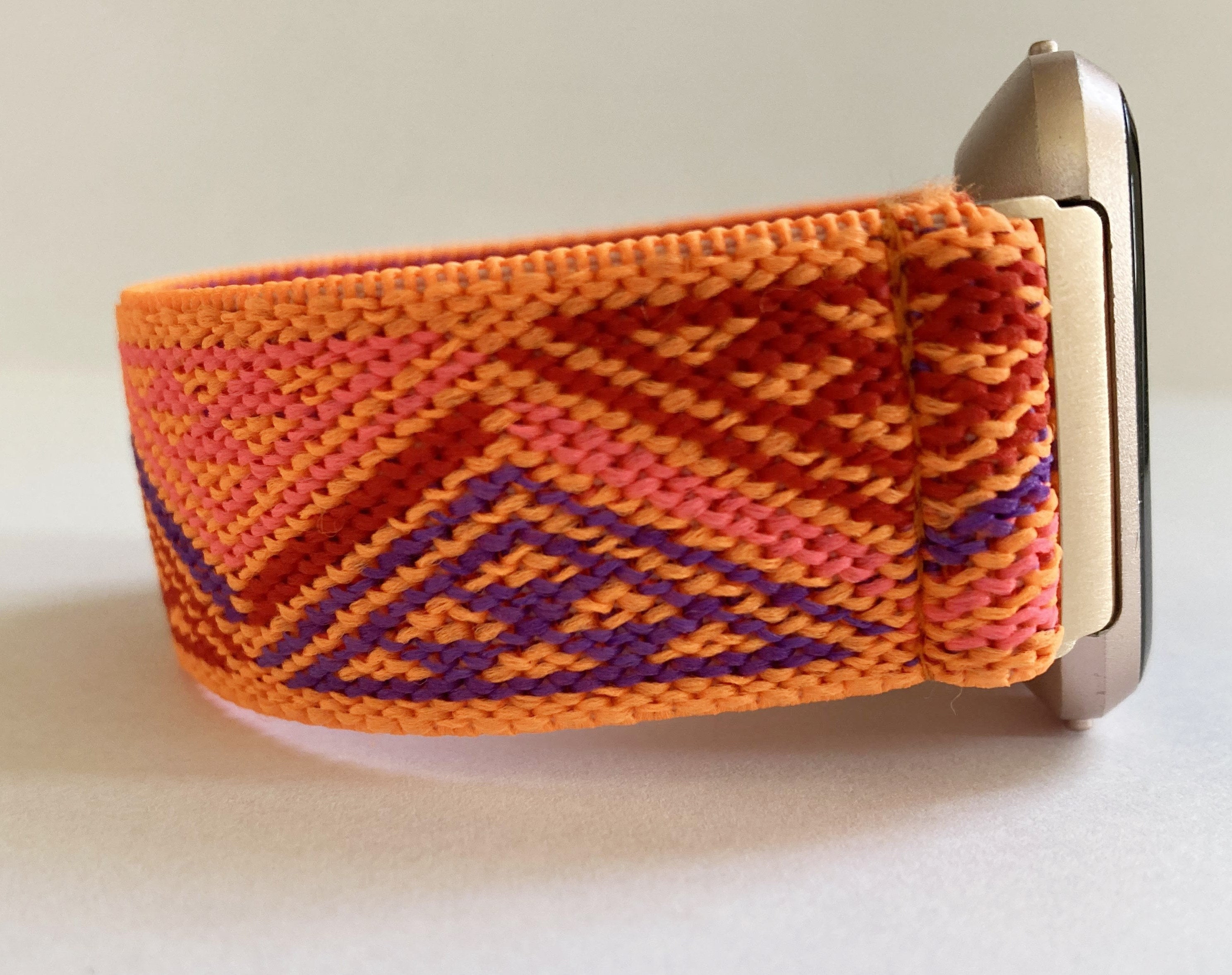 Elastic watch band for Fitbit Versa 1 / 2 and Lite Fitbit Versa band -  Boho hippie beach orange red