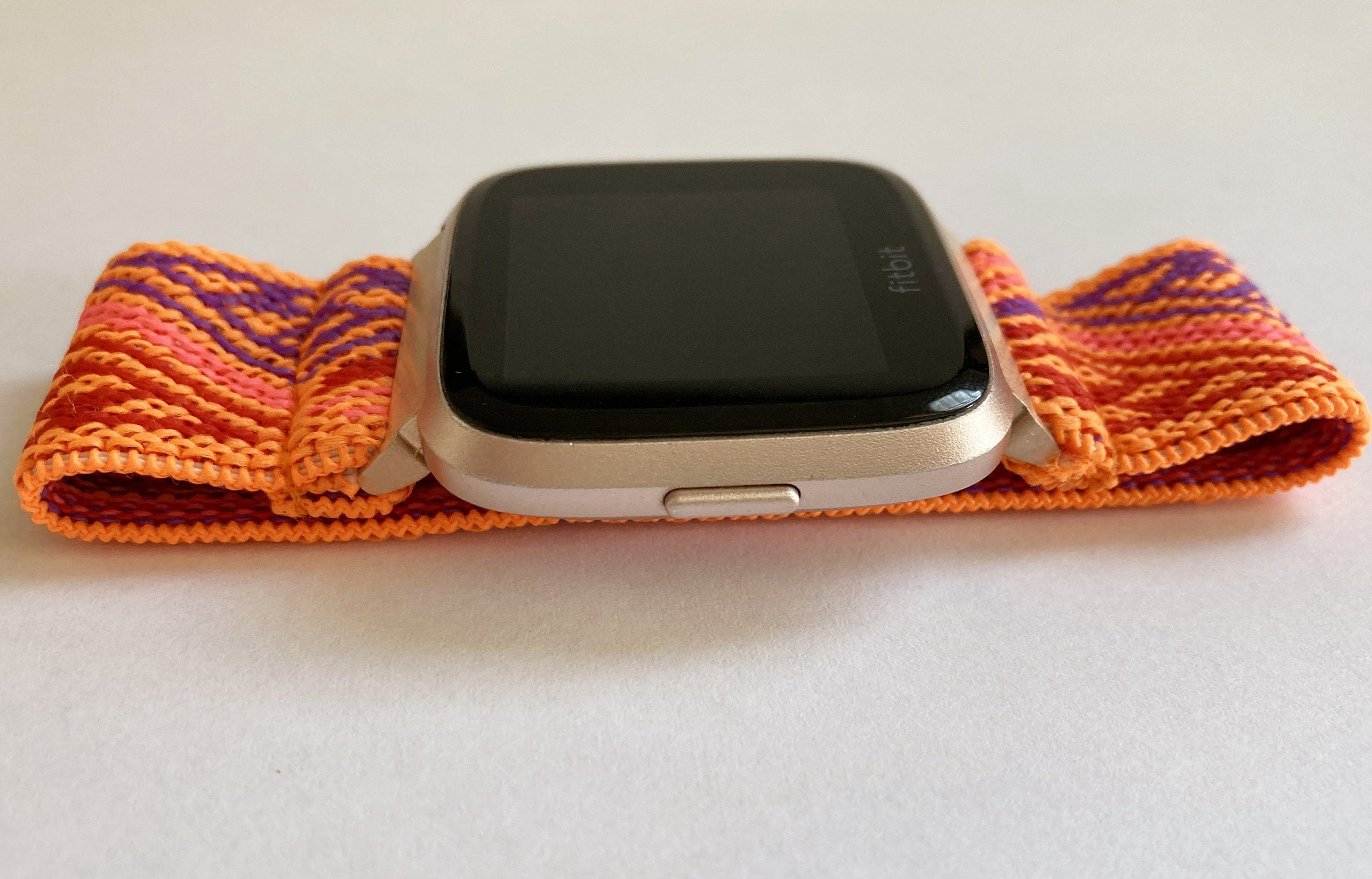 Elastic watch band for Fitbit Versa 1 / 2 and Lite Fitbit Versa band -  Boho hippie beach orange red