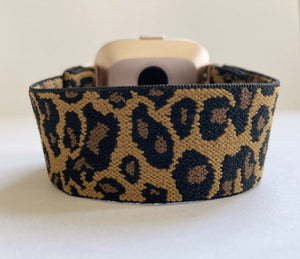 Fitbit Versa 1 / 2 and Lite bands Elastic Stretch Fitbit Versa  Watch Band Leopard Print Watch