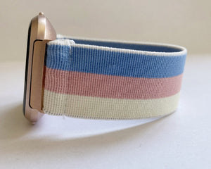 Elastic Fitbit Versa 1 / 2 and Lite watch band Fitbit Versa stripe Watch band blue white pink New