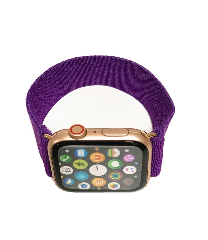 Elastic Apple Watch band for 38mm 40mm 42mm 44mm Apple Watch All series 1 2 3 4 5 6 Purple