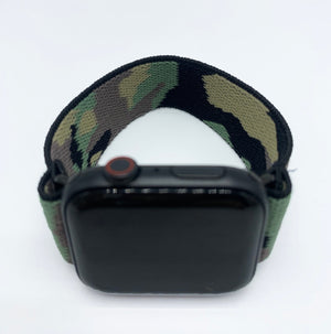 Elastic Apple Watch band fits 38mm 40mm 42mm and 44mm for All series  1 -6 handmade bands camo